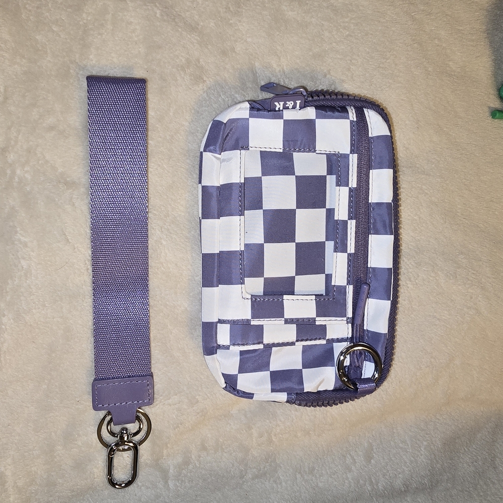 Checkered Purple and White Women's Wallet
